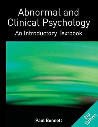 abnormal and clinical psychology an introductory textbook Reader