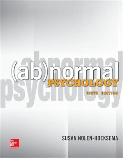 abnormal psychology 6th edition nolen hoeksema Reader