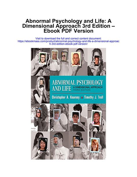 abnormal psychology and life a dimensional approach pdf Kindle Editon