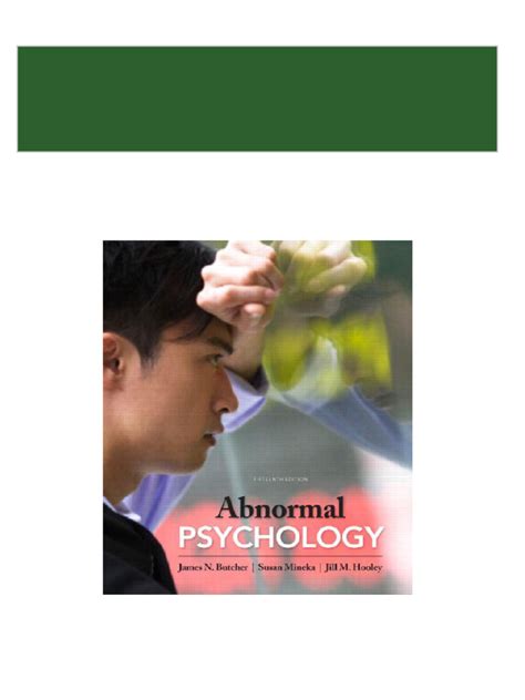 abnormal psychology butcher 15th pdf free Kindle Editon