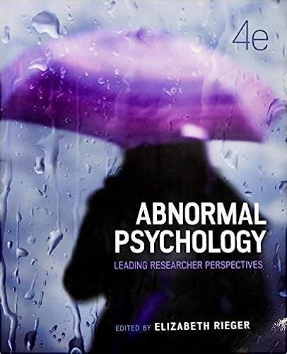 abnormal psychology fourth edition perspectives Reader