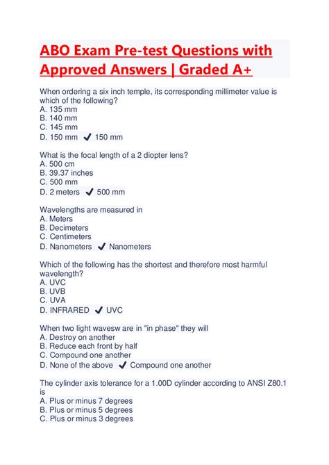 abo study test questions Doc