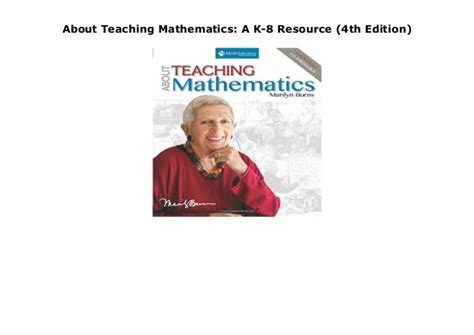 about teaching mathematics a k 8 resource 4th edition Doc