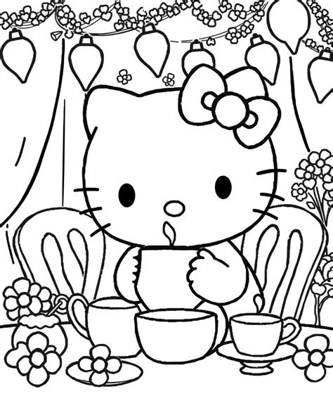 about the hello kitty perfect tea party rendering cartoon