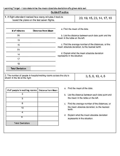 absolute deviation lesson for 6th Reader