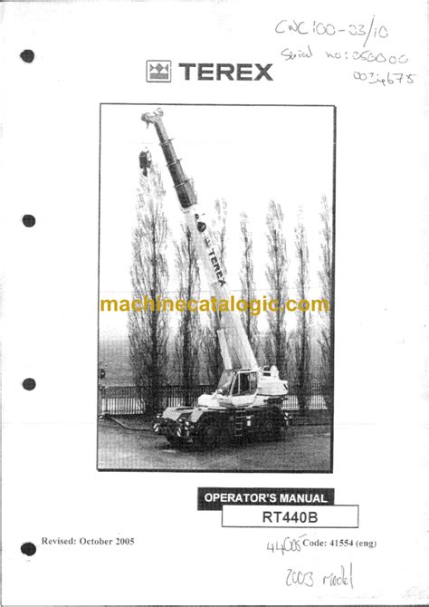 ac 50 terex crane operators manuals for PDF