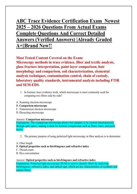ac trace evidence answers Reader
