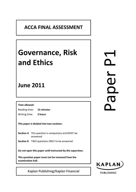 acca final assessment questions Epub