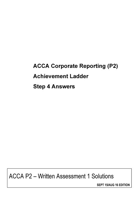 acca p2 bpp course exam 2 answers Kindle Editon