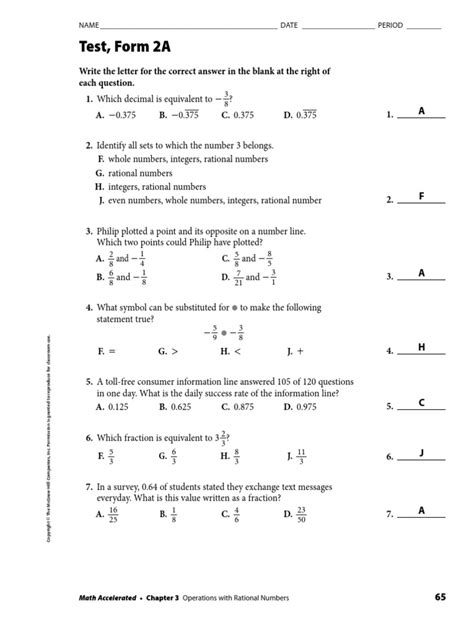 accelerated math answer key 170993 Doc