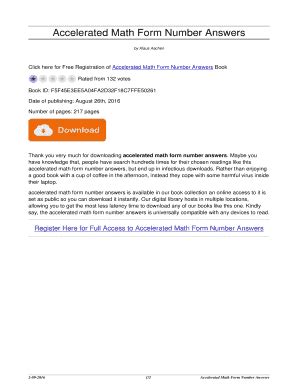 accelerated math form number answers Epub