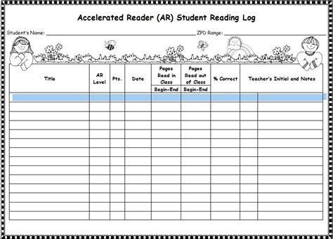 accelerated reader excel templates Reader