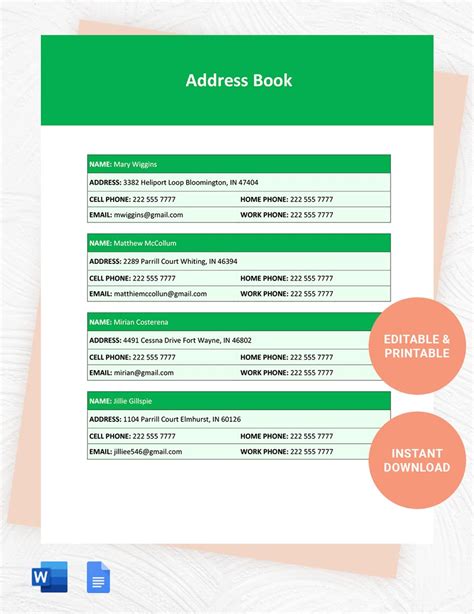 access 2007 address book template Reader