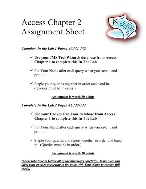 access chapter 2 answers Doc