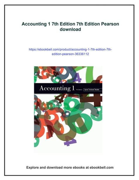 accounting 1 7th edition pearson answer key Ebook Epub