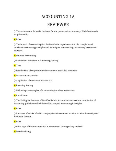 accounting 1 answer key Epub