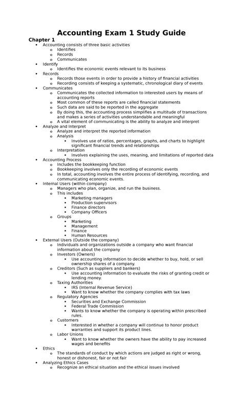 accounting 1 final exam study guide Epub