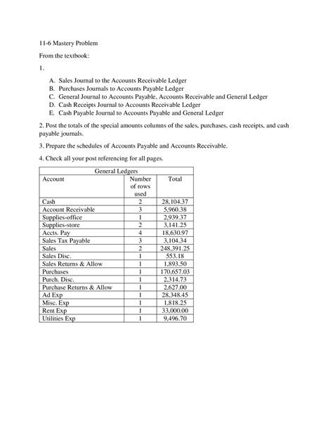 accounting 7 mastery problem answers Doc