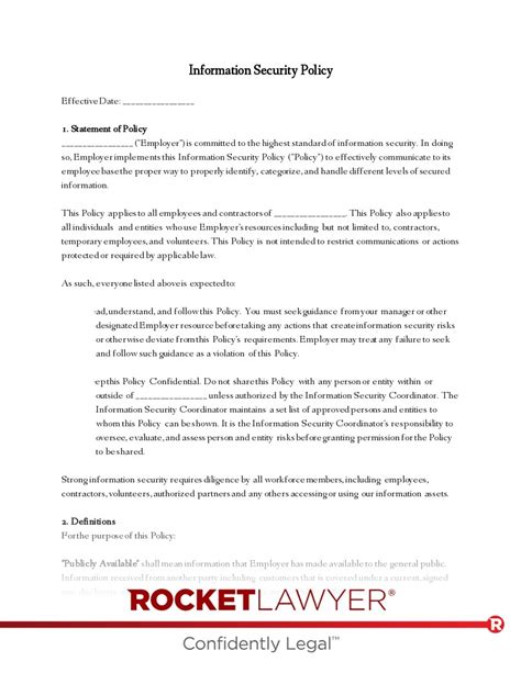 Accounting Firm Information Security Policy Template