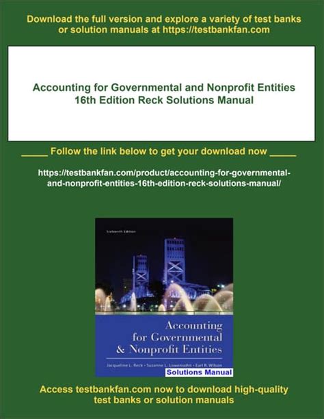 accounting for governmental and nonprofit entities 16th edition solutions manual pdf Ebook Reader