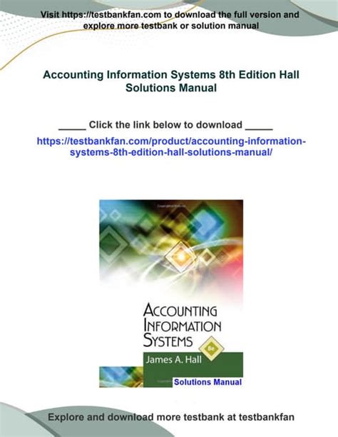 accounting information systems 8th edition answer key PDF