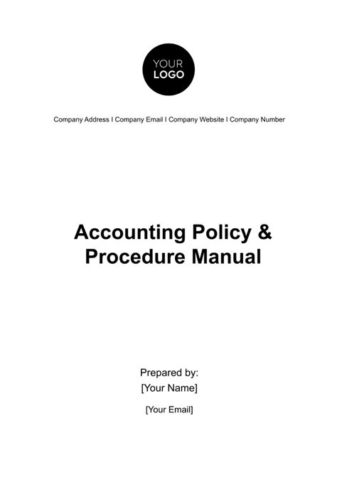 accounting policy procedures manual samples Kindle Editon