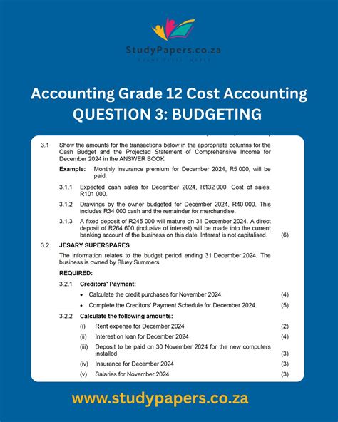 accounting question papers grade 12 2008 PDF