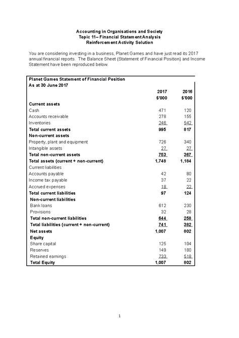 accounting reinforcement activity 1 part a answers Reader