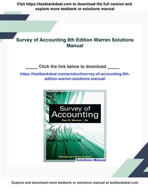 accounting sua 8th edition solutions PDF