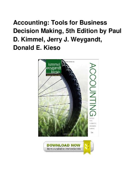 accounting tools for decision making 5th edition Ebook Doc