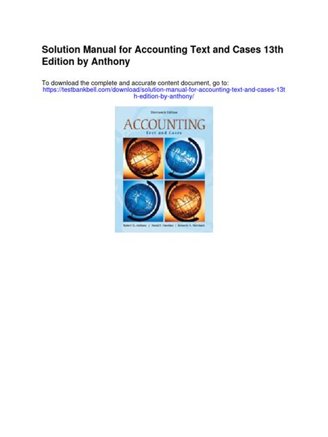 accounting-text-and-cases-solution-manual Ebook Doc