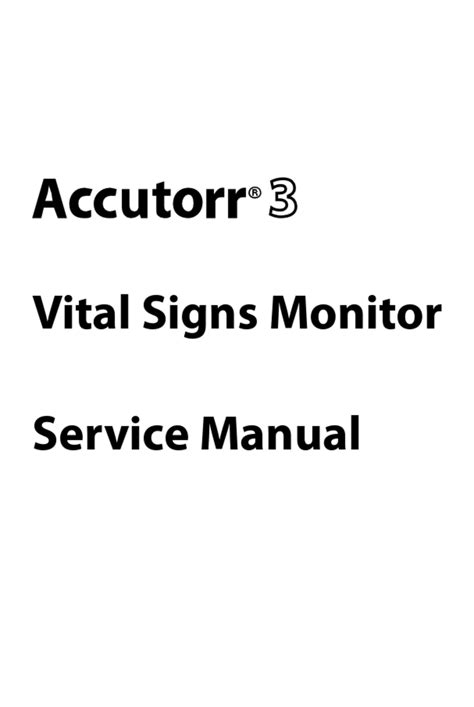 accutorr 3 service manual Epub