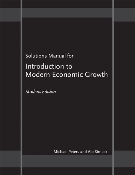 acemoglu introduction to modern economic growth solutions manual PDF
