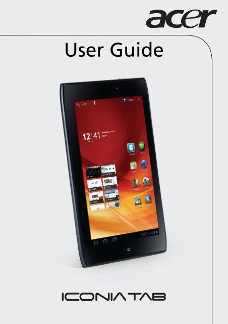 acer a100 tablet user manual Kindle Editon