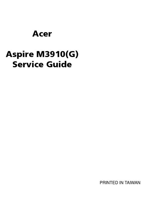 acer aspire m3910 manual PDF