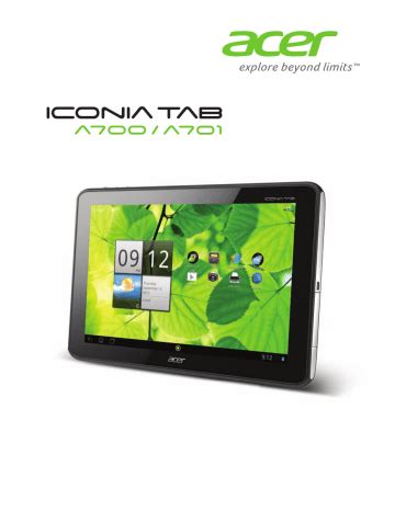 acer iconia a700 user manual PDF