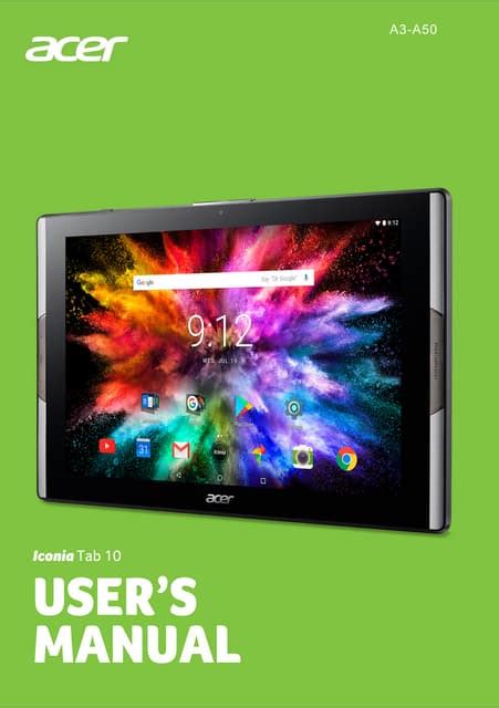 acer iconia tablet user guide Doc
