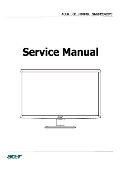 acer monitor service manual Kindle Editon
