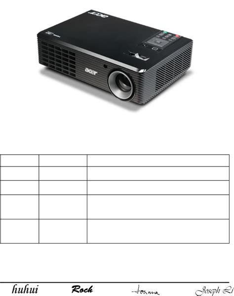 acer projector x110 user manual PDF