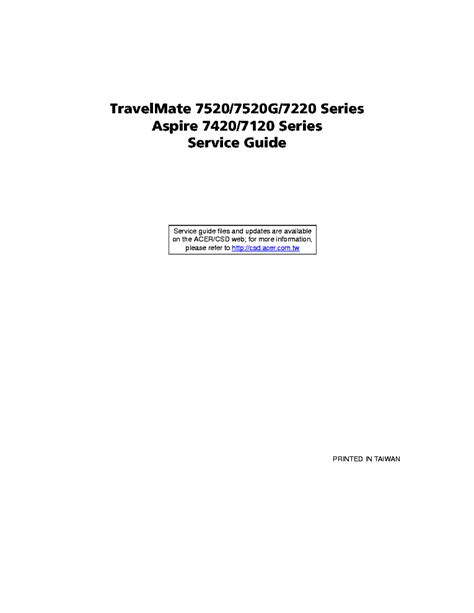 acer travelmate 7520 manual guide Kindle Editon