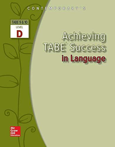 achieving tabe success in language tabe 9 and 10 level d Kindle Editon