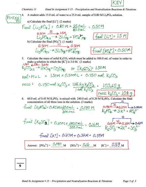 acid base titration worksheet with answers Doc