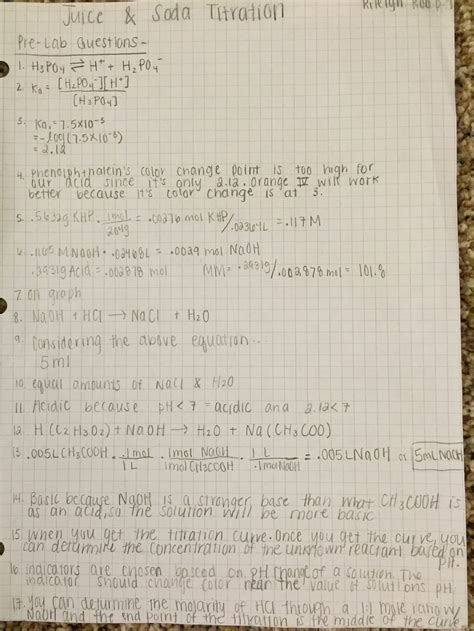 acidity of beverages pre lab answers Kindle Editon