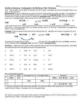 acids and bases review answer key PDF