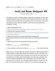 acids and bases webquest worksheet answers Reader