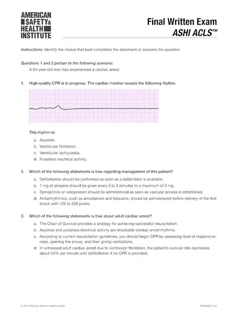 acls post test answers Reader