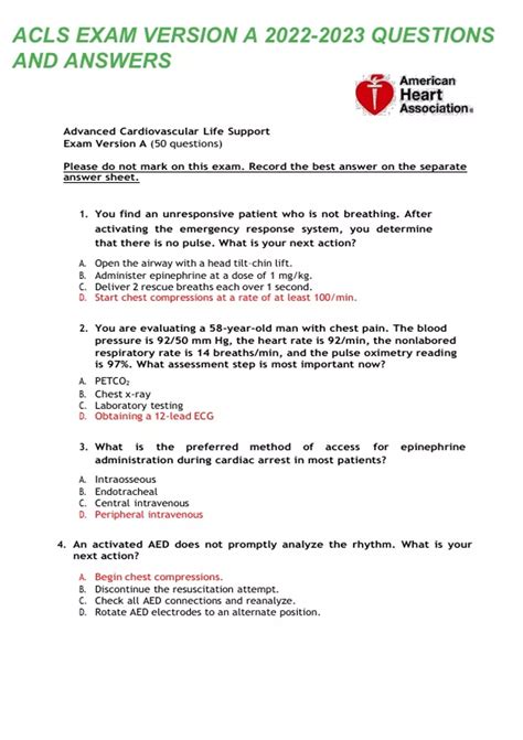 acls test version c answers Epub