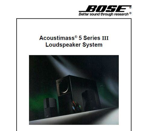 acoustimass 5 series iii service manual Kindle Editon