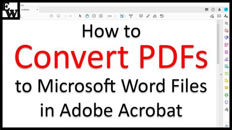 acrobat convert pdf to word Epub