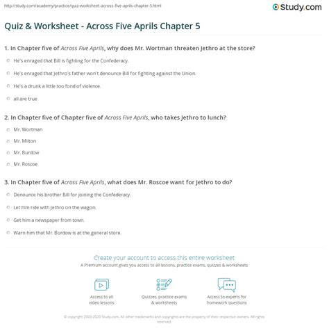 across five aprils chapter questions Kindle Editon